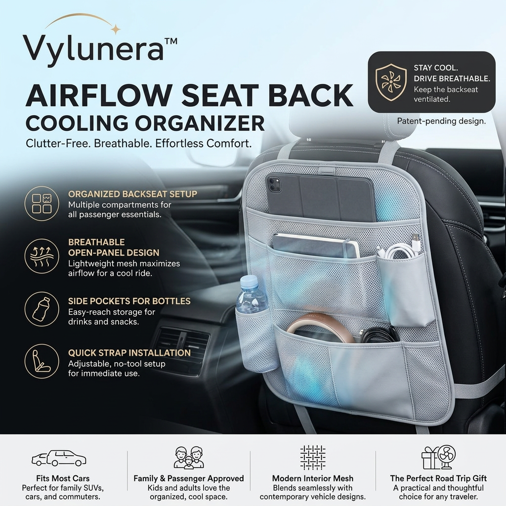 Vylunera™ AirFlow Seat Back Cooling Organizer